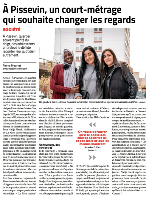 La face cachée Article Midi Libre